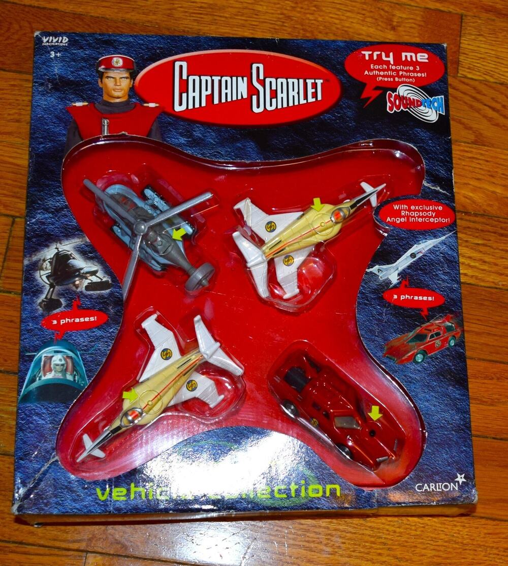Vtg captain scarlet vivid imaginations soundtech spectrum vehicle collection new